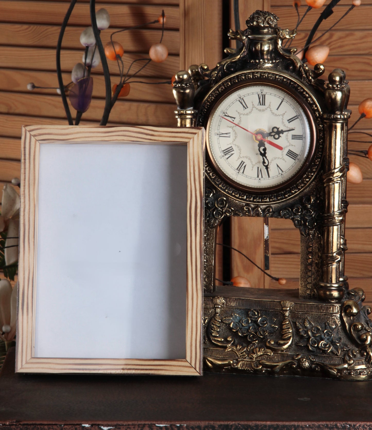 15x21 derinlikli yanık ahşap çerçeve